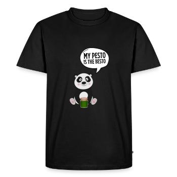 Italian Cuisine - Basil Pesto Is The Besto - Men's Premium Organic T-Shirt - black - Front - Nico (187cm)