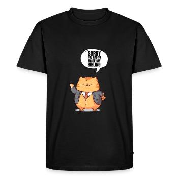 Dear Mum Im Sorry You Had To Raise My Siblings - Men's Premium Organic T-Shirt - black - Front - Nico (187cm)