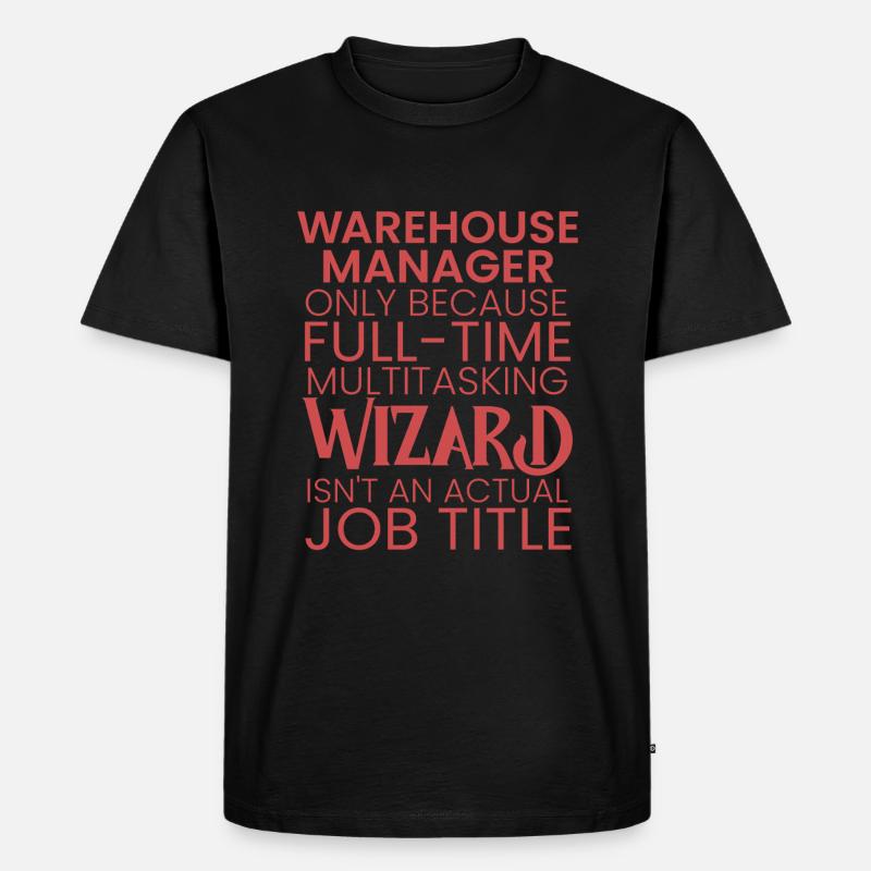 Assistant multitâche du gestionnaire d’entrepôt - T-shirt Premium bio Homme - noir