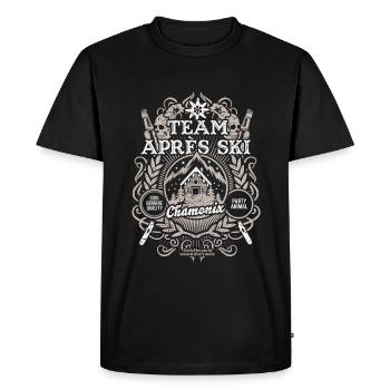 Chamonix Team Apres Ski - Men's Premium Organic T-Shirt - black - Front - Nico (187cm)