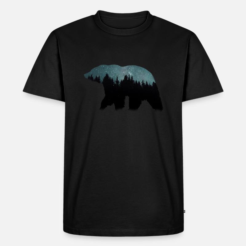 Bär mit Sternen - Männer Premium Bio T-Shirt - undefined