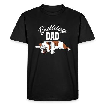 Chien Bulldog Bulldog Papa Propriétaire Propriétaire De Chien - T-shirt Premium bio Homme - noir - Devant - Nico (187cm)