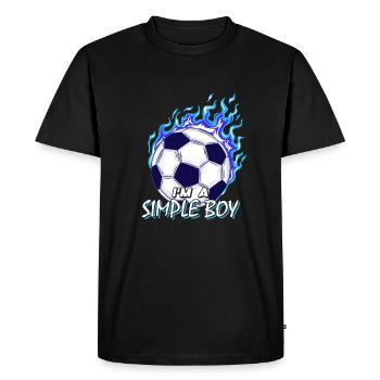 Simple Boy Soccer Young Soccer Boy Soccer - Men's Premium Organic T-Shirt - black - Front - Nico (187cm)