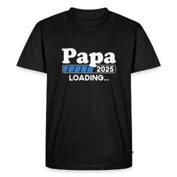 Papa 2025 Loading Parents 2025 Papa Est. 2025 - Men's Premium Organic T-Shirt - black - Front - Nico (187cm)