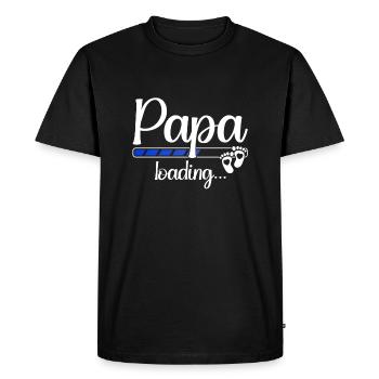 Papa Chargement Grossesse Bientôt Papa Chargement - T-shirt Premium bio Homme - noir - Devant - Nico (187cm)