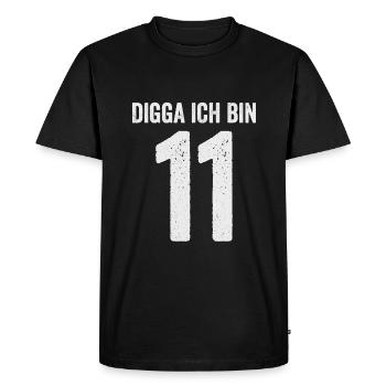 Digga I'm 11 Girl Boy 11th Birthday - Men's Premium Organic T-Shirt - black - Front - Nico (187cm)