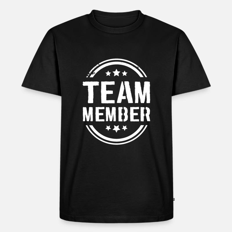 Team Mitglied - Männer Premium Bio T-Shirt - Schwarz