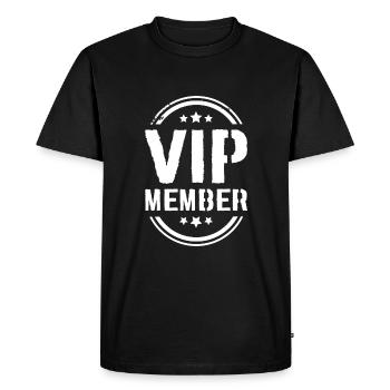 Membre VIP - T-shirt Premium bio Homme - noir - Devant - Nico (187cm)