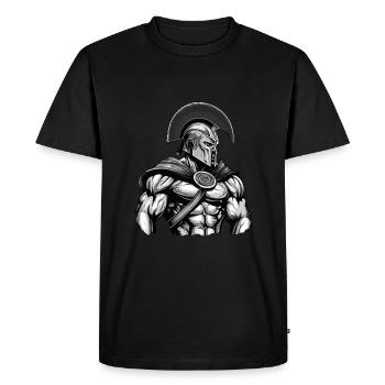 Spartan Gladiator Muscles - Men's Premium Organic T-Shirt - black - Front - Nico (187cm)