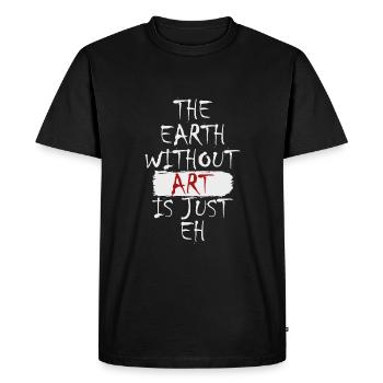 La Terre sans Art n’est que Artiste Illustrateur - T-shirt Premium bio Homme - noir - Devant - Nico (187cm)