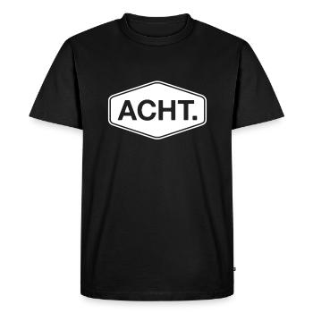 8ème anniversaire Jeune fille 8 ans Huit - T-shirt Premium bio Homme - noir - Devant - Nico (187cm)