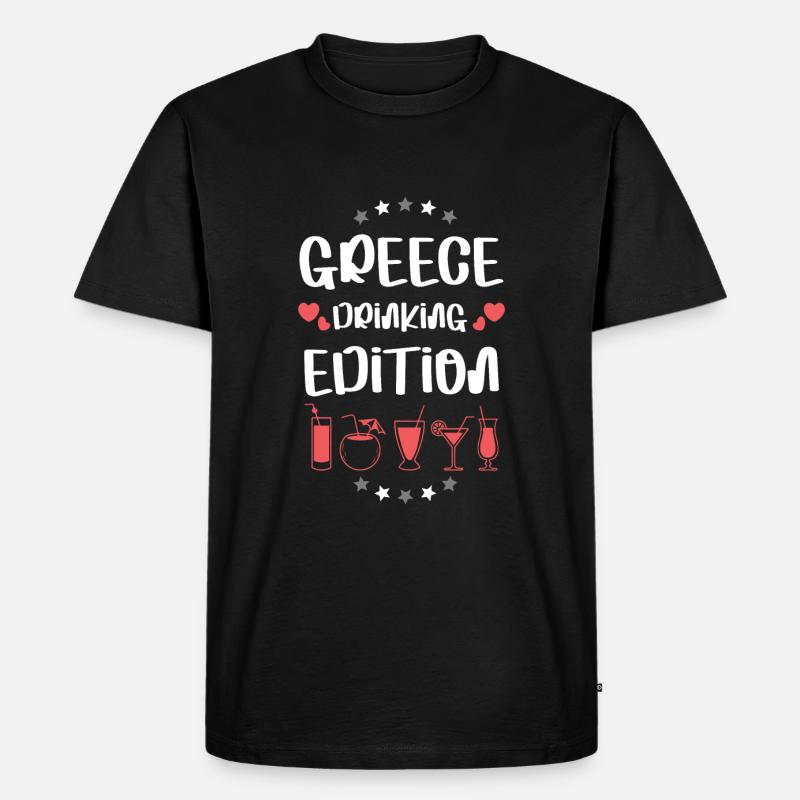 Équipe de boisson en Grèce - T-shirt Premium bio Homme - noir