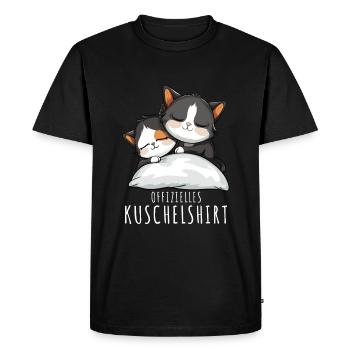 Chats Chemise de nuit officielle Chat - T-shirt Premium bio Homme - noir - Devant - Nico (187cm)