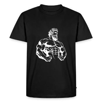 Bodybuilder Muscles Workout Gym - T-shirt Premium bio Homme - noir - Devant - Nico (187cm)
