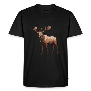 Animalier Orignal - T-shirt Premium bio Homme - noir - Devant - Nico (187cm)