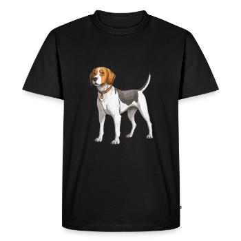 Beagle Dog Animal - Men's Premium Organic T-Shirt - black - Front - Nico (187cm)