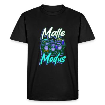 Malle Modus Monkey Beer Party Mallorca - Men's Premium Organic T-Shirt - black - Front - Nico (187cm)