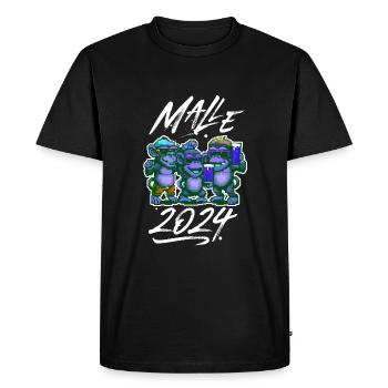Malle 2024 Monkey Beer Party Mallorca - Men's Premium Organic T-Shirt - black - Front - Nico (187cm)