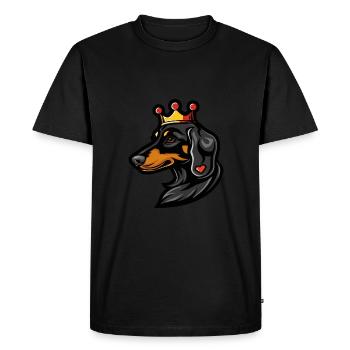 Dachshund Dog Dachshund Crown - Men's Premium Organic T-Shirt - black - Front - Nico (187cm)