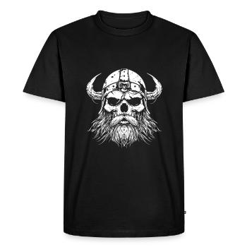 Crâne Viking Valhalla - T-shirt Premium bio Homme - noir - Devant - Nico (187cm)