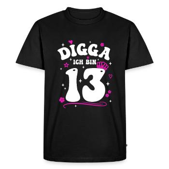 Fille 13ème Anniversaire Fille Digga J’ai 13 ans - T-shirt Premium bio Homme - noir - Devant - Nico (187cm)