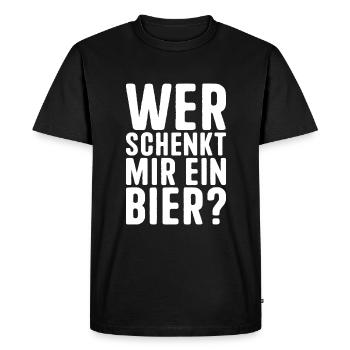 Festival de la bière de Majorque Qui me donne une bière - T-shirt Premium bio Homme - noir - Devant - Nico (187cm)