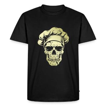 Koch Skull Chef Or - T-shirt Premium bio Homme - noir - Devant - Nico (187cm)
