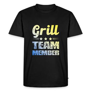 Grill Team - Men's Premium Organic T-Shirt - black - Front - Nico (187cm)