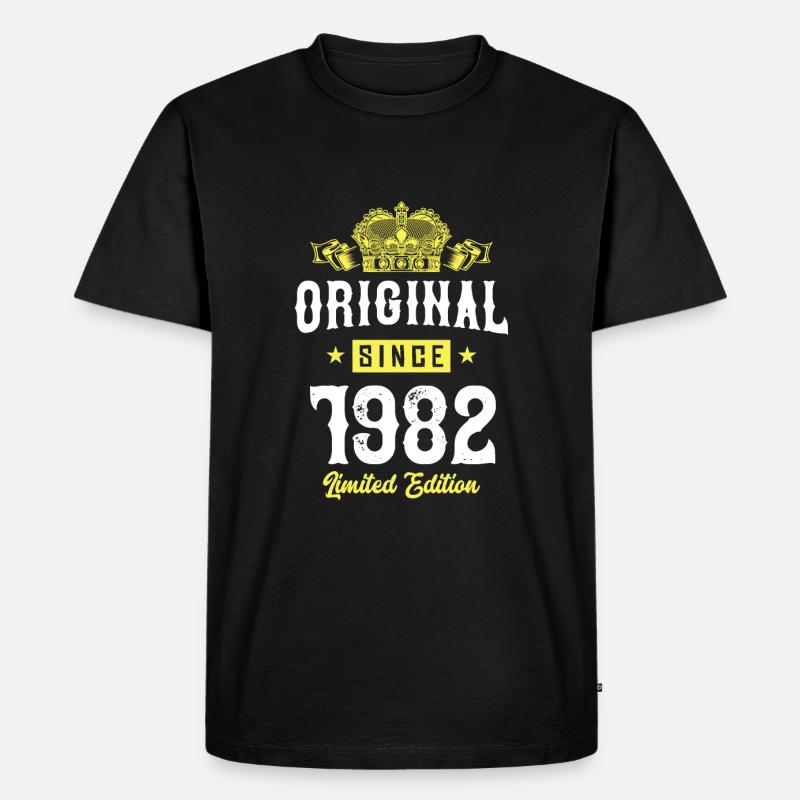 1982 limited edition - Männer Premium Bio T-Shirt - Schwarz