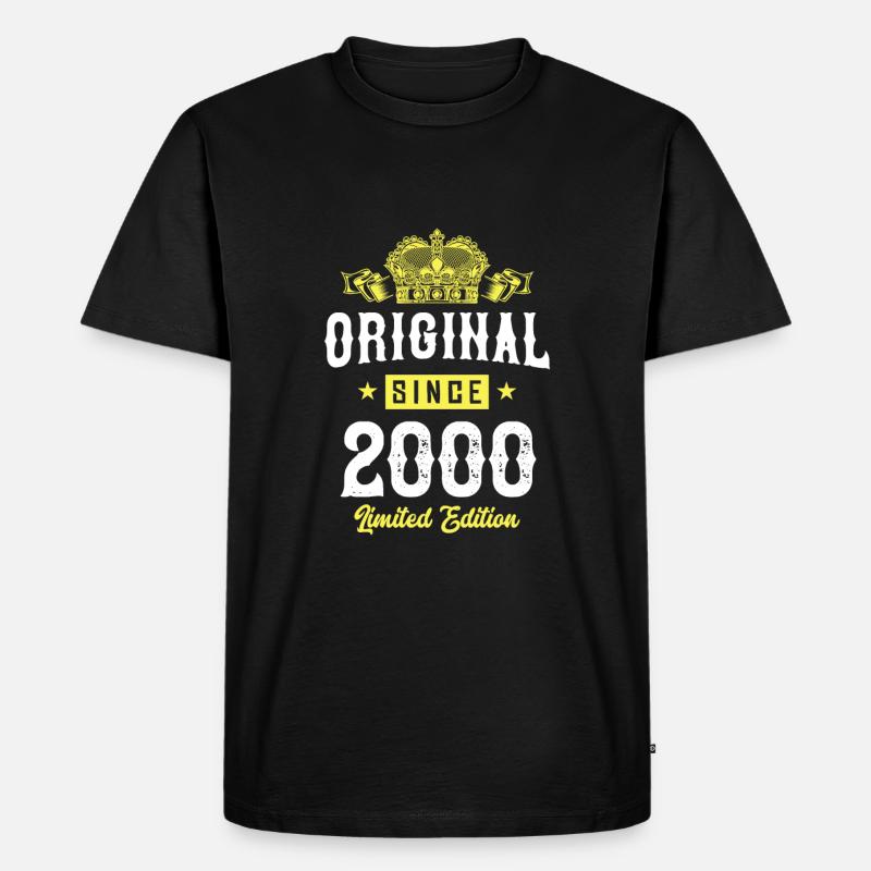 2000 limited edition - Männer Premium Bio T-Shirt - Schwarz