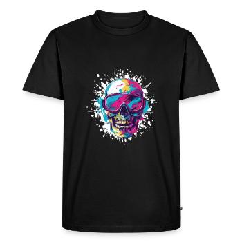 Ski Skull Ski Masque Après-Ski - T-shirt Premium bio Homme - noir - Devant - Nico (187cm)