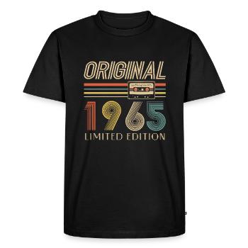 60. Geburtstag 60 Jahre Original 1965 - Männer Premium Bio T-Shirt - Schwarz - Vorne - Nico (187cm)
