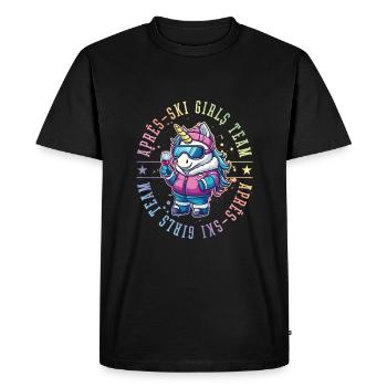 Après-ski Unicorn Girls Team - T-shirt Premium bio Homme - noir - Devant - Nico (187cm)