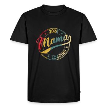 Mom 2026 Loading Expectant Mom 2026 - Men's Premium Organic T-Shirt - black - Front - Nico (187cm)