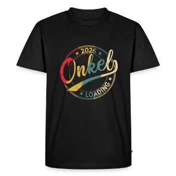 Uncle 2026 Loading Expectant Uncle 2026 - Men's Premium Organic T-Shirt - black - Front - Nico (187cm)