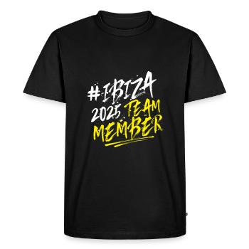 Ibiza 2025 Team - Men's Premium Organic T-Shirt - black - Front - Nico (187cm)