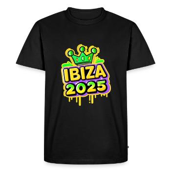 Ibiza 2025 - Men's Premium Organic T-Shirt - black - Front - Nico (187cm)