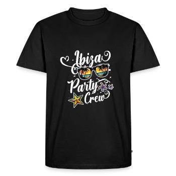 Ibiza Party Crew Beach - Men's Premium Organic T-Shirt - black - Front - Nico (187cm)