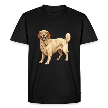 Chien Golden Retriever - T-shirt Premium bio Homme - noir - Devant - Nico (187cm)