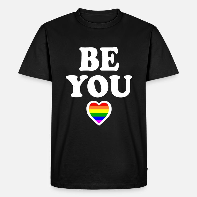 Be you - Männer Premium Bio T-Shirt - Schwarz