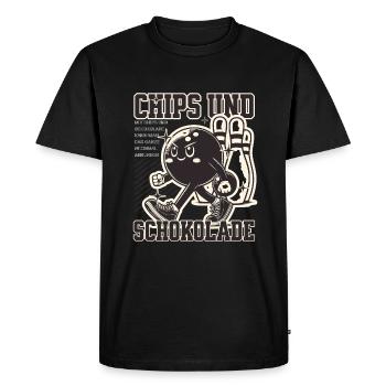 Vous pouvez compléter le tout avec des pépites et du chocolat - T-shirt Premium bio Homme - noir - Devant - Nico (187cm)