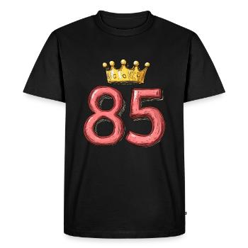 85 Number Crown - Men's Premium Organic T-Shirt - black - Front - Nico (187cm)