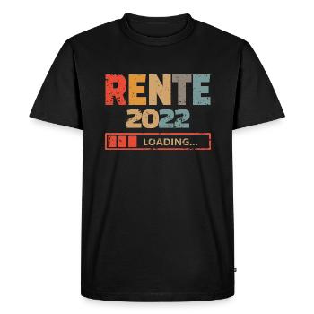 Rente 2022 loading - Männer Premium Bio T-Shirt - Schwarz - Vorne - Nico (187cm)