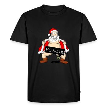 Idée de cadeau pour le pull de Noël Santa Ugly - T-shirt Premium bio Homme - noir - Devant - Nico (187cm)