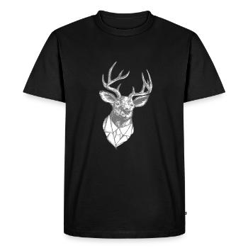 Homme d'affaires de bureau de Noël Rudolf Rudolf - T-shirt Premium bio Homme - noir - Devant - Nico (187cm)