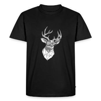 Homme d'affaires de bureau de Noël Rudolf Rudolf - T-shirt Premium bio Homme - noir - Devant - Nico (187cm)