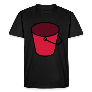 Seau Couleur Personnalisable - T-shirt Premium bio Homme - noir - Devant - Nico (187cm)