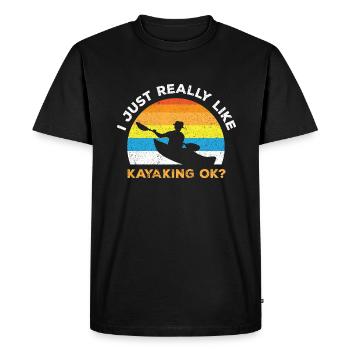 Kayak Boat Canoe Paddle Boat Double Paddle - Men's Premium Organic T-Shirt - black - Front - Nico (187cm)