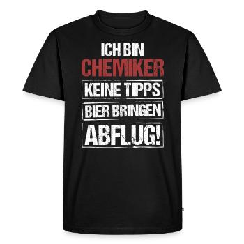Je suis chimiste - apportez de la bière et décollez - T-shirt Premium bio Homme - noir - Devant - Nico (187cm)