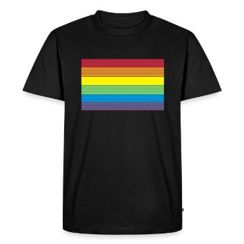 Rainbow Flag Vektor - Men's Premium Organic T-Shirt - black - Front - Nico (187cm)